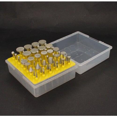 Utoolmart New Diamond Burr Set Nickel Plating On Carbon Steel Small/Big Head Pack Diamond Grinding Head Set For DIY Carving 1set