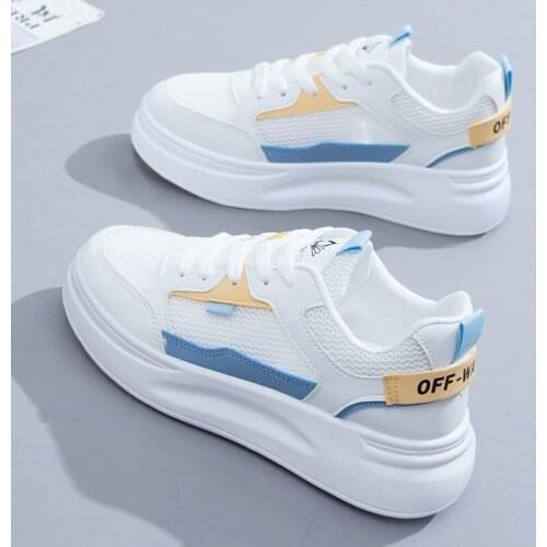 Womens Summer New Style Thin Mesh Breathable Spring 2021 New Wild Style Flat Bottom White Shoes Casual Sports Net Shoes