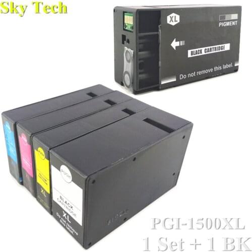 1 Set+1 BK . Compatible Ink Cartridge For PGI1500XL PGI-1500XL , Suit For Canon MAXIFY MB2050 MB2350 etc