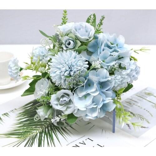 1PCS Hand Bouquet Mixed Artificial Flowers Peony, Rose, European Rose, Hydrangea *100% Brand New And High Quality