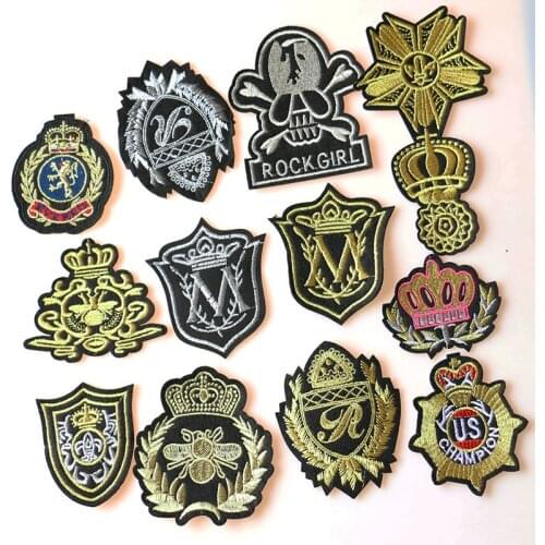 1 Pcs US Marine Corps Medal icon Embroidered Iron on Patches for Clothing DIY Stripes Clothes Patchwork Stickers Custom Badges