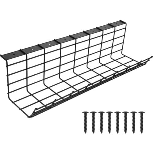 1pc Under Desk Cable Management Tray Iron Cable Organizer Cable Storage Rack
