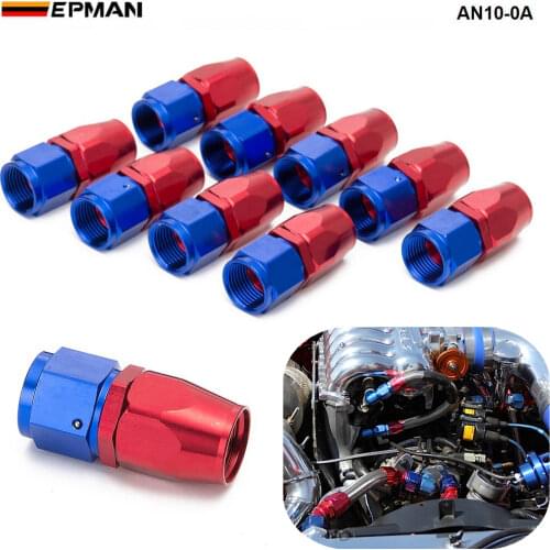 10PCS/LOT 0 degree ( Straight) AN10 Hose End Fitting Aluminum oil cooler hose fitting AN10-0A