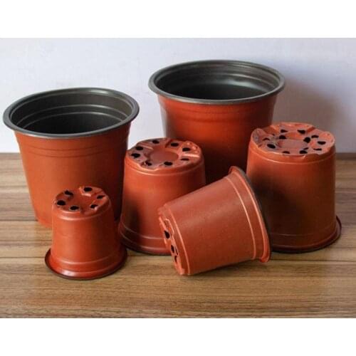 10Pcs Plastic Planting Pot Container Flowerpot Gardening Patio Planting 5 sizes Ventilation Outdoor Seedling Nursery Widely