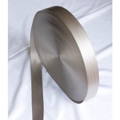 20 meter ROLL 48mm wide SEAT BELT SAFETY STRAP WEBBING SHABBY CHIC WHITE 5 bar