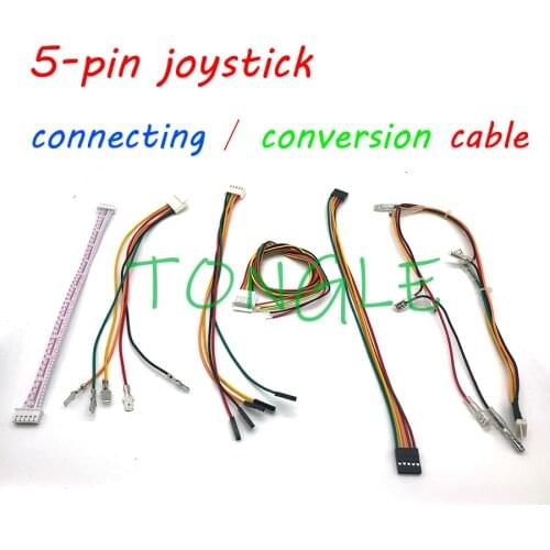 5Pin Joystick Cable Wire Harness 4.8mm 8P To 5P Connector For Arcade Sanwa /SEIMITSU Stick Connection USB Encoder DIY Parts