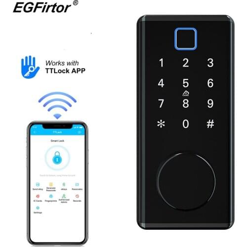 5 In 1 Smart Lock Keyless Entry Fingerprint Password IC Card Key Deadbolt TTLock Bluetooth Auto Door Lock For Home Office