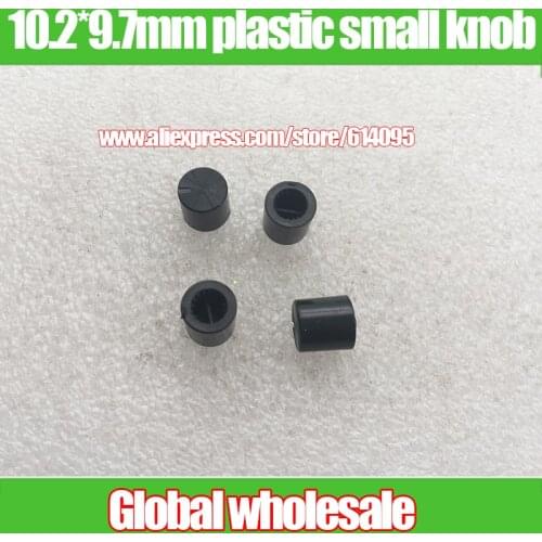80pcs high 10.2*9.7mm mixer black small knob cap flower shaft / audio switch plastic knurled shaft