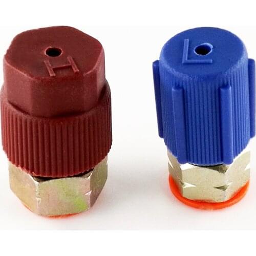 10 sets of 2 pcs A/C Service Charging Port Adapters Retrofits R12 Port to R134a Auto AC Quick couplers High/Low AC Fitting Parts