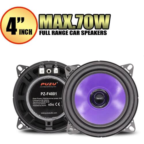 70W 4 Inch Car Full Frequency Speaker 4 Ohm Car Audio Modified Speaker Tweeter Midrange Woofer Mid-bass Speaker A Pair