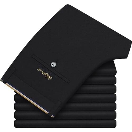 2021 Spring Summer Lightweight Fitted Straight Pants Classic Brand Embroidery Luxury High Quality Stretch Mens Casual Pants