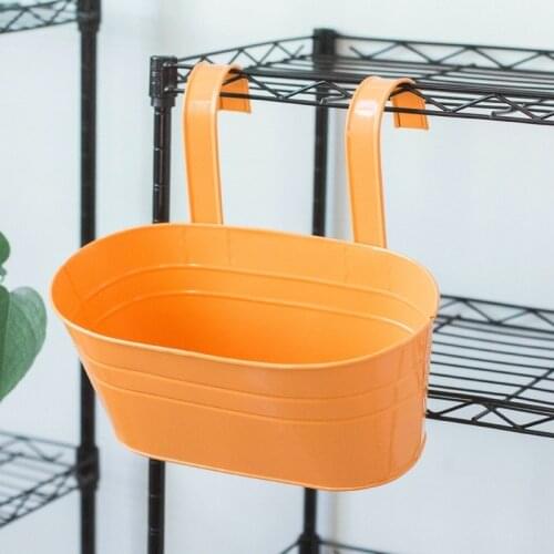 Color Hook Flower Bucket Iron Bucket Home Decoration Flower Pot Iron Bucket Meat Hanging Flower Candy Decor Vase