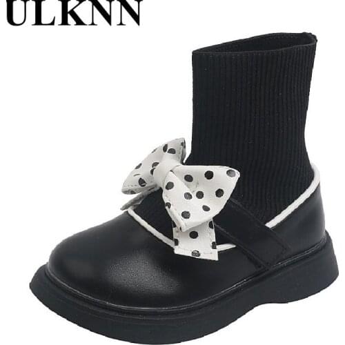 Kids Leather Boots Fall 2021 New Recreational Shoe Short Boots Girls Antiskid Boots Fashion Childrens Martin Boots