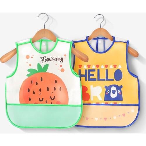 Baby Bandana Bibs High Quality EVA Plastic Waterproof Lunch Bibs Infants Cartoon Bibs Baberos For Children Feeding Clothing