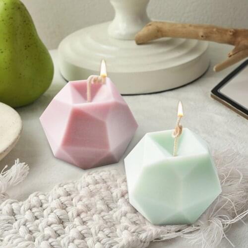 Geometric Diamond Candle Silicone Mold DIY Faceted Diamond Chocolate Candy Handmade Soap Jelly Gypsum Gem Stone Mold Supplies