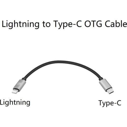 Lightning to Type-C OTG Cable for Shanling M2X M5s Up4 M0,xd-05 plus,NX4 DS,Fiio BTR5 3 iPhone 11 XS Max, XR, XS 8Plus, iPad Pro
