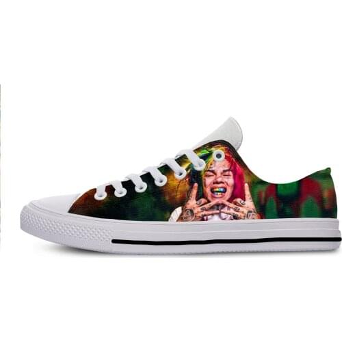 2019 Hot Cool Fashion New Summer Handiness Casual Harajuku Shoes 3D Print For Man Woman Hip Hop Rap Music Rock 6ix9ine 69