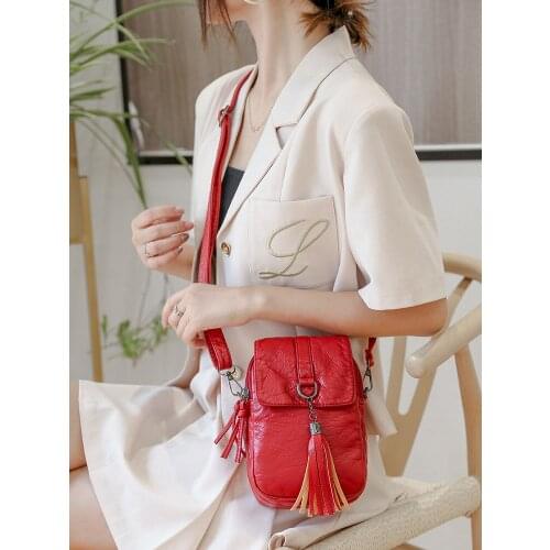 Mini messenger bag ladies shoulder bag diagonal small backpack lightweight messenger mobile phone bag PU leather diagonal bag