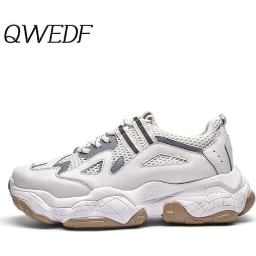 Reflective Platform shoes Mens Sneakers Summer Non-slip Wearable Comfortable Shoes Mens Fashion Breathable Casual Shoes W1-50