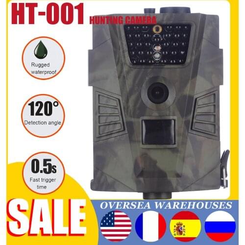 2021 New HT-001 Hunting Trail Camera 12MP 1080P 850nm LED Wild Hunting Cameras Night Vision Wildlife Animal Photo Traps Video