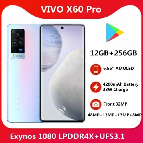 Original vivo X60 Pro Dual 5G SmartPhone 3D Flexible AMOLED 120Hz Screen 33W Flash Charger CPU Exynos 1080 NFC Cellphone