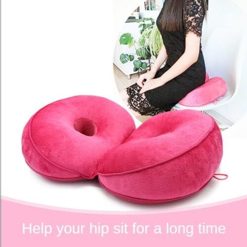 Women Dual Comfort Orthopedic Cushion Pelvis Pillow Lift Hips Up Seat Cushion for Pressure Relief Office Cushion