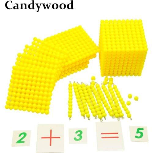 Professional Montessori Math Materials-Base Ten System&Digital Cards Beads Toys Kids Educational Toys Matematicas kindergarten