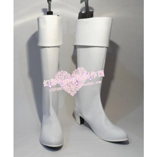 Silver Soul Imai Nobume White Cosplay Shoes Boots H016