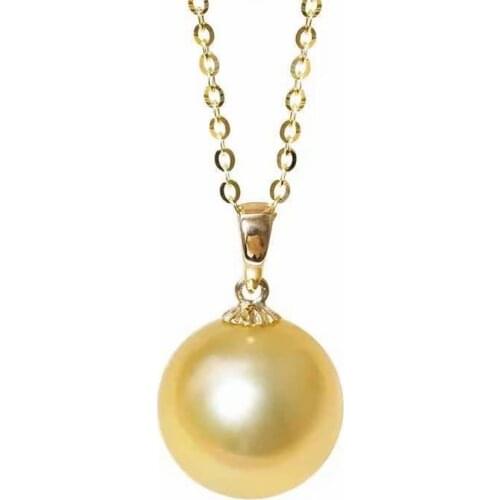 Shilovem 18k yellow gold Natural pearls pendants fine Jewelry women trendy no necklace gift yzz9-1099zz
