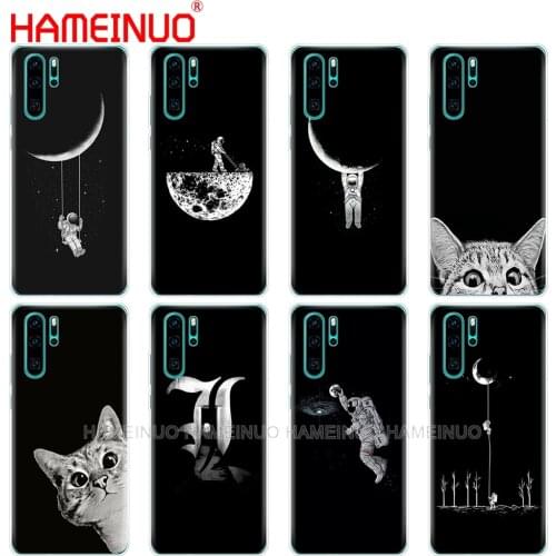 Silicon phone cover case for huawei P30 PRO LITE P SMART 2019 plus p smart Z p20 lite 2019 Space Moon Cute Cats