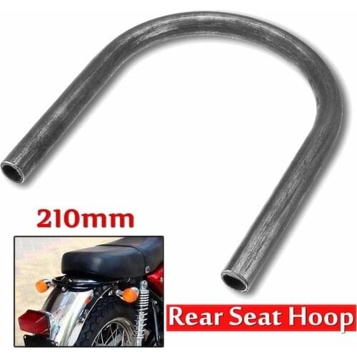 Universal Motorcycle Cafe Racer Flat Vintage Seat Diamond Hump Cushion Saddle with Frame Hoop, PU Leather