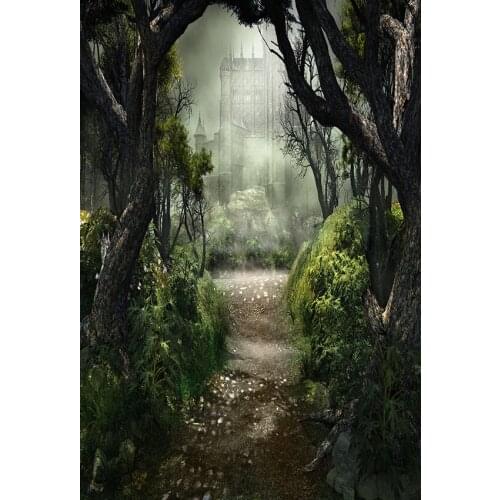 Mysterious forest background kids photography fotografia vinyl old tree photo backdrops for photo studio kits photophone lv-1530