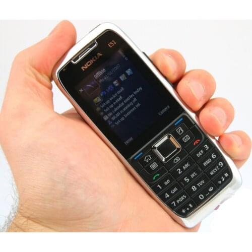 100% Original Unlocked Nokia E51 Mobile Phones No Camera with Bluetooth JAVA WIFI Unlock Cell Phone Refurbished