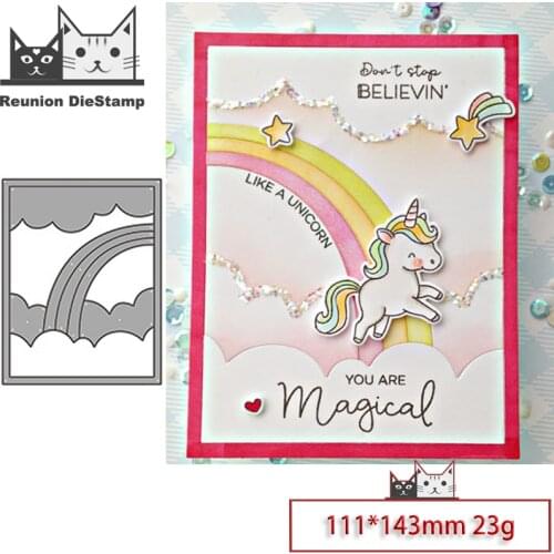 Reunion Rainbow Background Metal Cutting Dies DIY Scrapbooking Paper Photo Album Crafts Mould Card Embossing Mold Stencils 2021