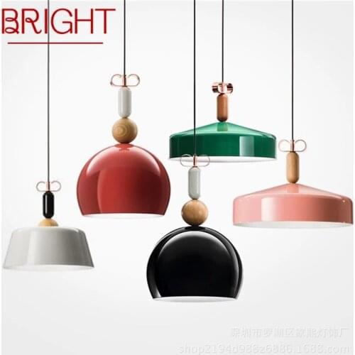 BRIGHT Colorful Pendant Light Contemporary Simple LED Lamps Fixtures For Home Decorative Dining Room