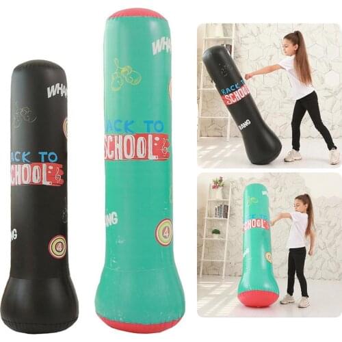 1.5M Inflatable Stress Punching Tower Bag Boxing Training Pressure Relief Bounce Back Sandbag Thickened Boxing Punching Bags