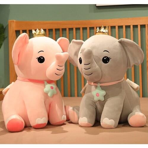 1pc 55/65CM Cute Angel Elephant Plush Toys Cartoon Stuffed Sleeping Pillow Doll Soft Cushion Bolster Birthday Gift for Kids