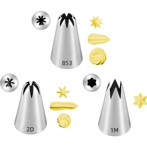 1Pcs 45x30MM - 304 Decorating Mouth Cake Cream Nozzle Baking Decorating Cake Decorating Tools Supplies Pastry Nozzle