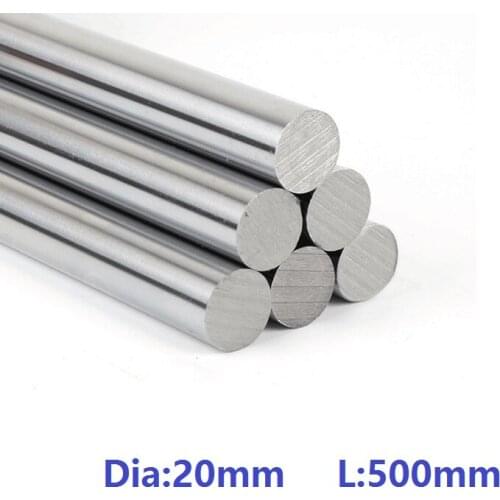 10pcs/lot 20mm linear shaft 500mm long 20x500mm chromed plated hardened shaft rod bar CNC router