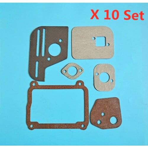 10 Pack GX100 FULL GASKET SET FOR HONDA 98CC OHC 2.8HP ENGINE /MOTOR RAMMER 6PCS/LET BASE GASKET # 016A1-ZH7-010