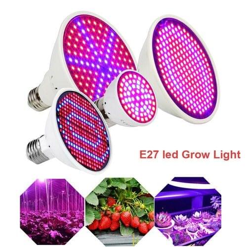 126/200/300 LED Grow Light Full Spectrum Growing Bulb for Indoor Hydroponics Flowers Plants LED Growth Lamp
