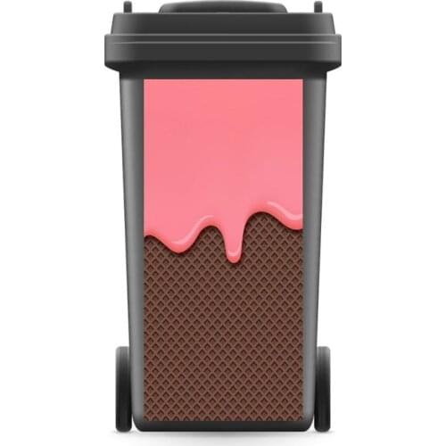 3D Rubbish Bin Sticker Chocolate Cream Art Wallpaper mural Wall Print Decal Removable Wall Mural Photo self adhesive Gift