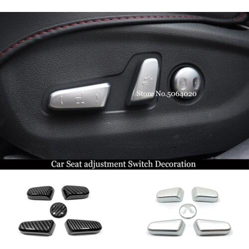 For KIA Ceed Seltos 2018-2020 Accessories ABS Carbon fiber Car Seat adjustment Switch Decoration Cover Trim Sticker Car styling