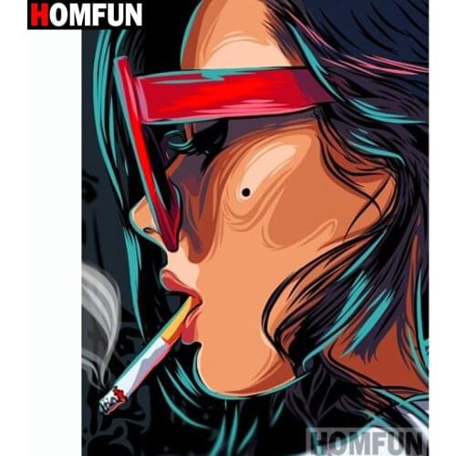 HOMFUN Full Square/Round Drill 5D DIY Diamond Painting "Oil painting beauty" Embroidery Cross Stitch 3D Home Decor Gift A14155