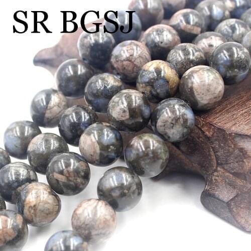 Free Shipping 6 8 10 12mm Genuine Natural Round Blue Llanite Jewelry Findings Beads 15inch