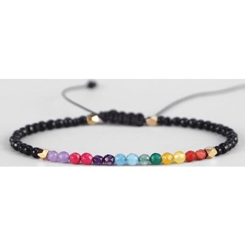 2021 New 3mm Natural Lapis Constellation Lucky Stone Hand-Woven Bracelets Fashion Couple Jewelry Gift