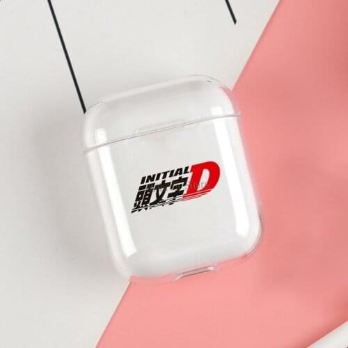 Initial D Cases For Apple AirPods 1 2 Case Clear Wireless Bluetooth Earphone Case Protective Shell