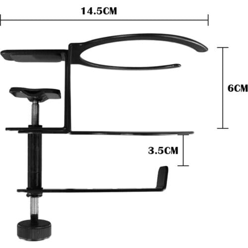 Headphone er under Table Earphone er 360 Degree Workspace Organizer Headphone Hook Earphone Stand Rotating Universal