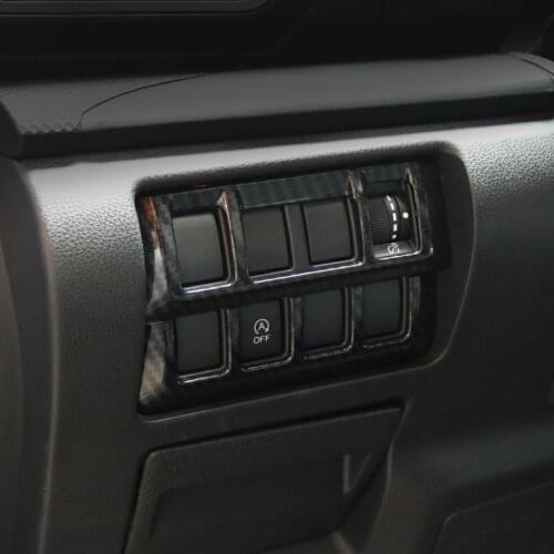 For Subaru Forester (SK) 2019 2020 Interior Dashboard Light Switch Button Overlay Cover Trims Carbon Fiber