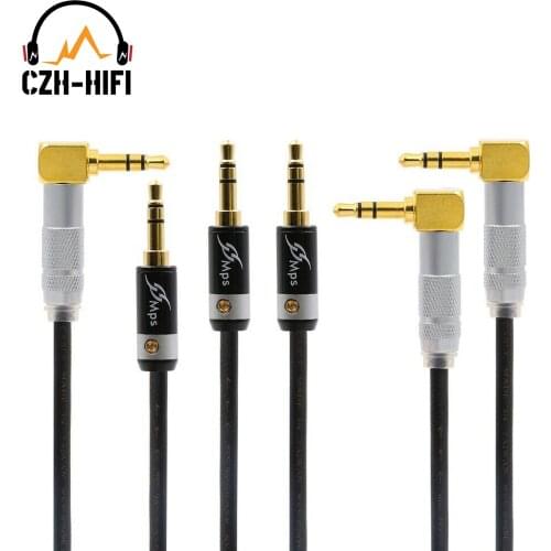 Brand New MPS Audio Cable 3.5mm to 3.5mm Male to Male 6N Silver Plated OCC Wire AUX Line Headphone Speaker Headset Amplifier DIY